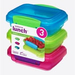 Sistema Lunch Food Storage Containers Small Snack Pots Bpa-Free Plastic 3x200ml