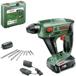 Bosch - Home and Garden Uneo Maxx -Marteau perforateur sans fil 18 v 2.0 Ah Li-Ion + batterie, + chargeur, + mallette