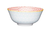 KitchenCraft Geometric Blue Ceramic Bowls