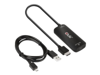 Club 3D - Video adapter - HDMI, Micro-USB type B (kun strøm) til 24 pin USB-C hunn - 26 cm - aktiv, 8 K 30 Hz (7680 x 4320) støtte, 4 K 120 Hz (3840 x 2160) støtte