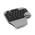 ZJP-dzsw Keyboard with one hand Designer Keyboard With Smart Dial 3 Group Customizable Keys Keypad Compatibility For Wacom Windows Mac Design Software (Color : Black gray)