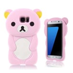 Samsung Baby Bear Galaxy S7 Edge Silikonskal - Rosa