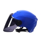 GFYWZ Bicycle Visor Flip up Modular Half Helmet with Sunshield for Men & Women Electric Car Helmet, Bicycle Helmet,Blue
