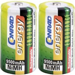 Conrad Energy - Endurance HR20 Pile rechargeable LR20 (d) NiMH 9500 mAh 1.2 v 2 pc(s)