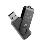 Mobility Lab Clé USB 32GO Noir, USB 2.0, Finition métal, pour Windows et MacOS