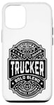 iPhone 15 Pro Trucker Funny Vintage Whiskey Bourbon Label Truck Driver Case