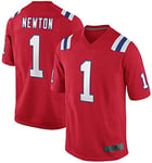 Vêtements de Football américains Newton 12# Pātriots, Rugby Jerseys New Englánd Jeux Jersey Jersey Séchage Rapide Jersey pour Hommes Red-S(170~175CM)