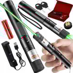 LASER POINTEUR LASER PUISSANT POINT VERT CHARGEUR DE BATTERIE 4 en 1