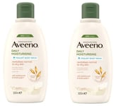 Aveeno Daily Moisturising Yogurt Body Wash Apricot & Honey Scented 2x 300ml