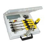 Stanley 516421 Dynagrip Chisel and Strike Cap Set with Access (5 Pieces), Yellow