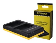 Patona Dual Quick-Lader forCanon NB-10L, NB10 L, NB10L inklusiv Micro-USB kabel 150601959 (Kan sendes i brev)