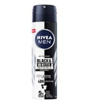 NIVEA MEN Black & White Invisible Original Spray 6 x 150 ml Déodorant homme 72 h Déodorant Spray anti-transpirant contre les odeurs, la sueur, les résidus, les irritations et les taches sur les tissus