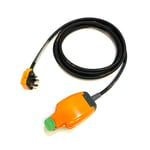 13 Amp 1-Gang IP54 Outdoor Weatherproof Mains Power Extension Lead - Masterplug/Permaplug Orange - 1.5mm² Heavy Duty H07RN-F Rubber Cable (10 Metre)