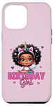 Coque pour iPhone 13 Pro Max La fille d'anniversaire Princesse Melanin Afro Licorne
