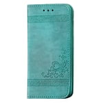 iPhone 6Plus Case, iPhone 6sPlus Case, CLTPY Leather Flip Wallet Stand Case With Cash/Card Slot for iPhone 6Plus iPhone 6sPlus Retro Embossed Love Pattern Cover + 1 x Free Stylus(Green)
