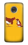 Rooster and Cat Joke Case Cover For Motorola Moto G7, Moto G7 Plus