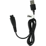 Vhbw - Câble de charge compatible avec Panasonic ES-RF41, ES-RT30, ES-RT31, ES-RT33, ES-RT37, ES-RT37-s rasoir - Câble d'alimentation, 120 cm, noir