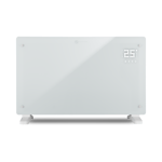 Devola Designer 2kW Smart Glass Panel Heater with Timer White - DVPW2000WH