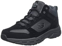 Skechers OAK CANYON- IRONHIDE, Men's Hi-Top Trainers, Black (Black Suede/Mesh/Pu/Charcoal Trim Bkcc), 8.5 UK (42.5 EU)