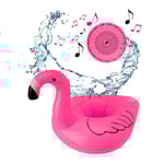 MUSIC HERO Bluetooth-Högtalare med Uppblåsbar Simring - Flamingo