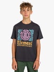 Element Kids' Volley Organic Cotton Graphic T-Shirt, Off Black