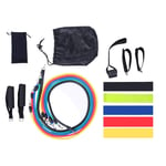 JIAOSHUAIYU Fitness extender 17Pcs/Set Latex Resistance Bands Gym Door Anchor Ankle Straps With Bag Kit Set Yoga Exercise Fitness Band Rubber Loop Tube Bands 17pieces