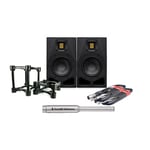 ADAM Audio - A4V Nearfield Monitors Pair, Iso Stands, Leads & Sonarwor