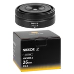 Nikon Z 26mm f2.8 Lens - 2 Year Warranty - UK FREE Delivery