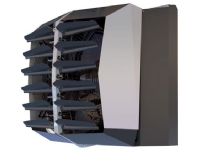 THERMONOVA doppvärmare med 9 kW värmeslingor för KITA luft/luft-värmepump för industriella värme- och kylbehov i många tillämpningar, inklusive lager och butiker