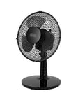 Black & Decker Desk Fan With 2 Speeds, Rotary Oscillation, 9", 20W, Black, Bxfd52003Gb