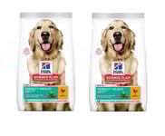 Hills - 2x Dogfood - SP Canine Adult Perfect Weight Large Breed Chicken 12kg - Bundle