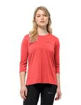 Jack Wolfskin Women's Crosstrail 3/4 T W T-Shirt, Vibrant red, XXL