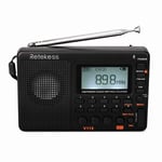 RETEKESS V-115 Bärbar FM AM Radio MP3-spelare med digital skärm