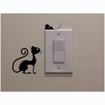 Cat And Mouse Switch Stickers Living Room Kitchen Wall