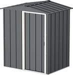 Duramax ECO 5 x 4 (1.56 m²) abri de jardin en métal galvanisé à chaud, Pour stockage d'outils, structure de toit renforcée, sans entretien, anthracite