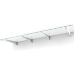 designtak entrétak easy collection flat console white - frosted glass