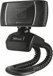 Trino Webcam Hd Avec Micro Intégré, 1280X720, Usb 2.0, Bouton De Capture, Web Caméra Pour Pc, Ordinateur Portable, Laptop, Macbook, Mac, Video, Youtube, Skype, Teams, Zoom - Noir[Q1209]