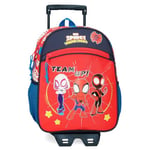 Sac à Dos Scolaire Marvel Spidey and Friends avec Trolley Rouge 27x33x11 cms Polyester 9,8L