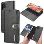 MOONCASE Case for Samsung Galaxy A42 5G, Detachable Dual Use Protective Cover Either Wallet Leather Case or Slim Back Cover for Samsung Galaxy A42 5G (Black)