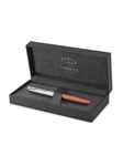 Parker Sonnet Essentials Fountain Pen Metal and Orange Lacquer with Palladium Trim Stainless Steel Fine Nib Gift Box