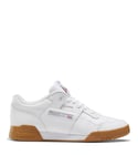 Reebok Mens Classics Workout Plus Trainers in White Leather - Size UK 10.5