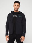 EA7 Emporio Armani Ventus7 Lightweight Hooded Jacket, Black, Size Xl, Men