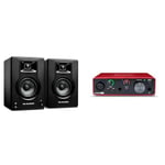 M-Audio BX3 Enceintes de Monitoring Actives de 120 W pour Gaming, Mutimedia et Production Musicale & Focusrite Interface Audio USB Scarlett Solo de 3e génération, pour Les guitaristes, chanteurs(Ses)