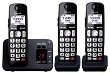 Panasonic KX-TGE823EB Big Button Cordless Phone - Triple