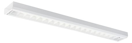 50 st Modux LLX LED-armatur för 1x120 cm, vit med aluminiumgaller