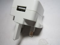 White Foscam 5.0V 1.0A 1A UK USB Mains AC-DC Adapter Charger Plug HNBB050100UB