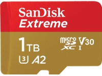 SanDisk Extreme, 1,02 TB, MicroSDXC, Klass 3, UHS-I, 190 MB/s, Class 1 (U1)