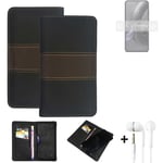 Phone Case + earphones for Motorola Edge 30 Neo Wallet Cover Bookstyle protectiv