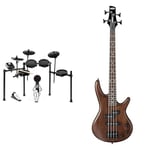 Alesis Nitro - Electric Drum Kit with Quiet Mesh Pads, USB MIDI, Kick Pedal and Rubber Kick Drum, 40 Kits, 385 Sounds, Drum Lessons & Ibanez GSRM20 GIO Series MiKro Short Scale Electric Bass Guitar