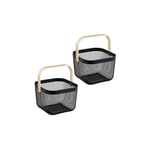 Trådkorgar med handtag, 2-pack